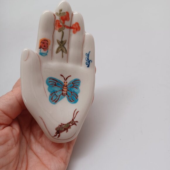 Anthropologie Home Nathalie Lete Paris Hand Trinket Ring Dish Ceramic Decor - Picture 9 of 12